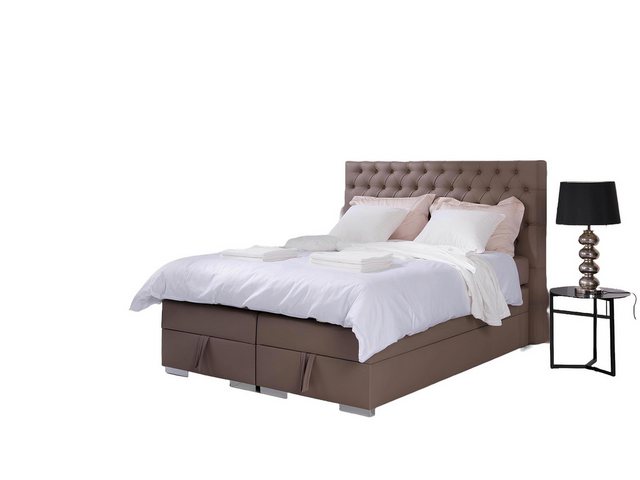 Xlmoebel Bett Neues Chesterfield Doppelbett mit Komplett-Boxspringbett, Mat günstig online kaufen