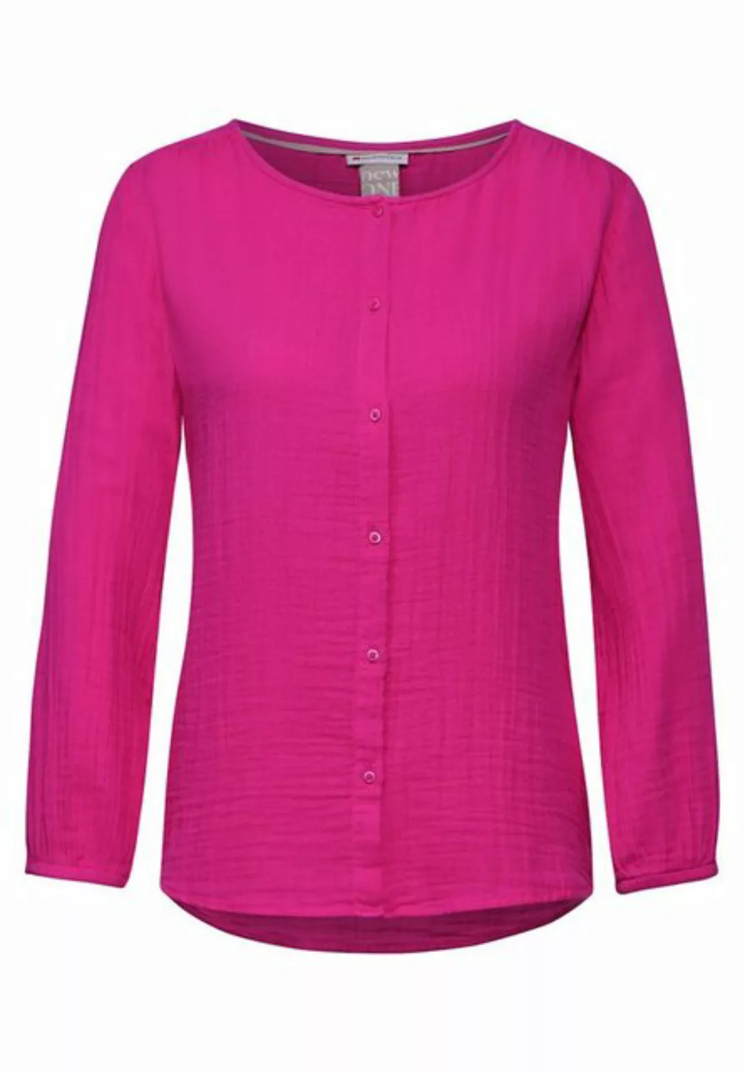 STREET ONE Shirtbluse STREET ONE / Da. Bluse / QR Muslin buttoned roundneck günstig online kaufen
