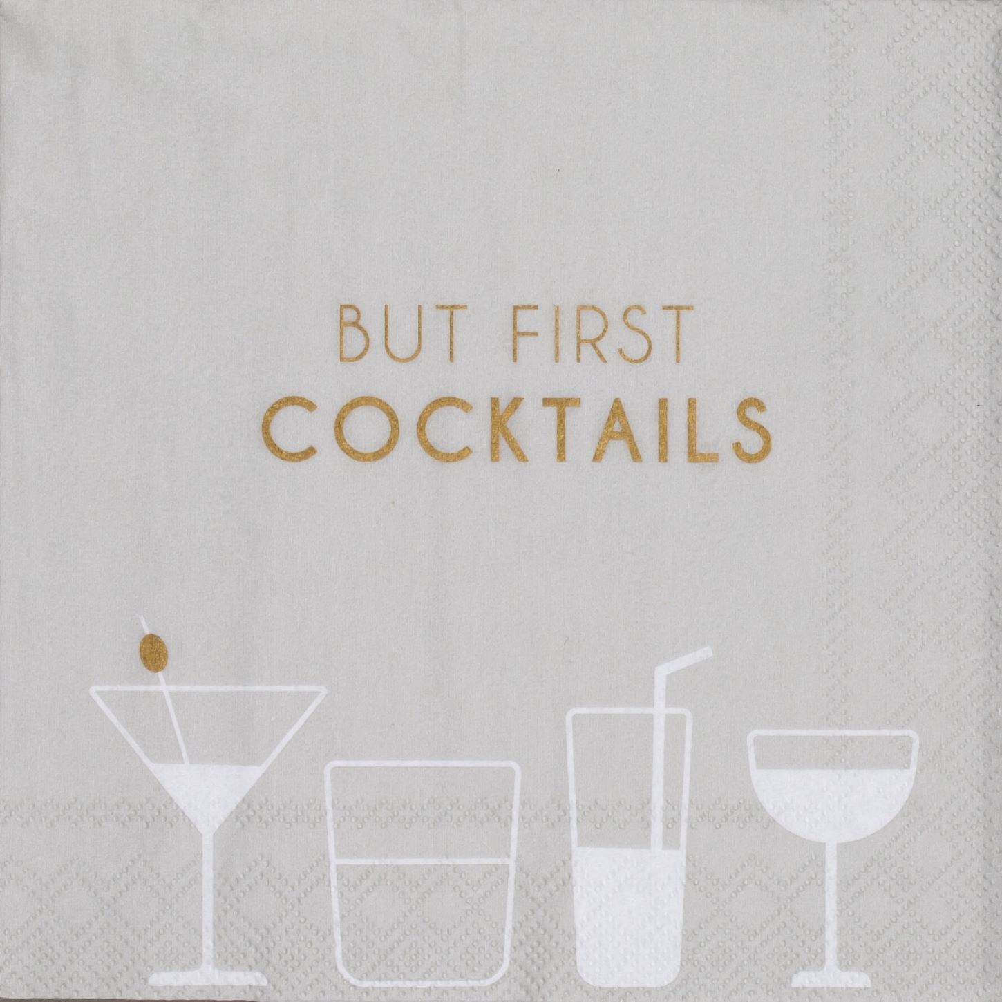 Cocktailserviette 12,5x12,5 cm - But first Cocktails günstig online kaufen