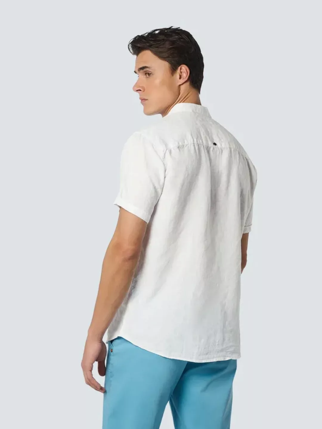 No Excess Short Sleeve Hemd Leinen Weiß - Größe M günstig online kaufen