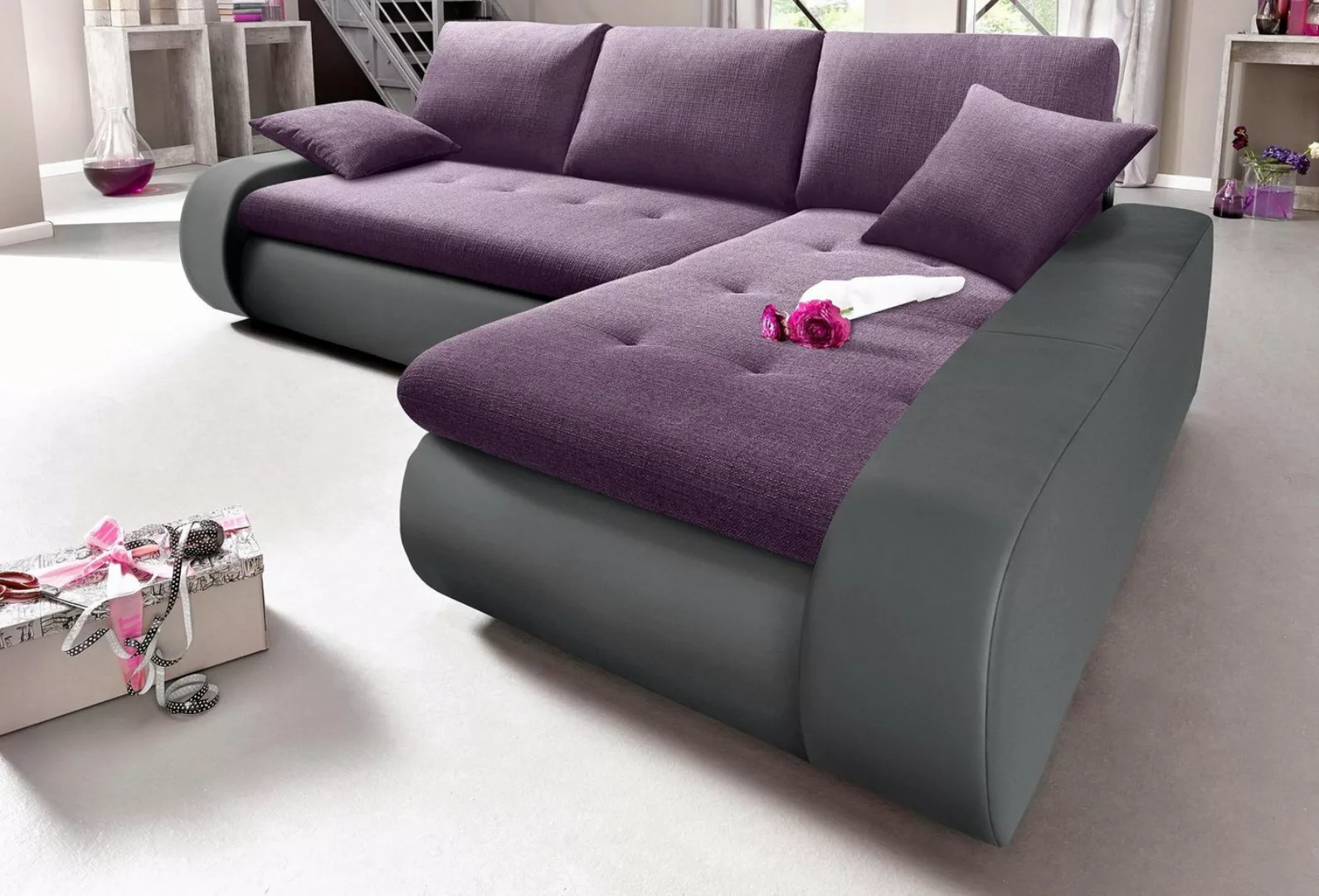 TRENDMANUFAKTUR Ecksofa "Indie, L-Form", wahlweise XL oder XXL günstig online kaufen