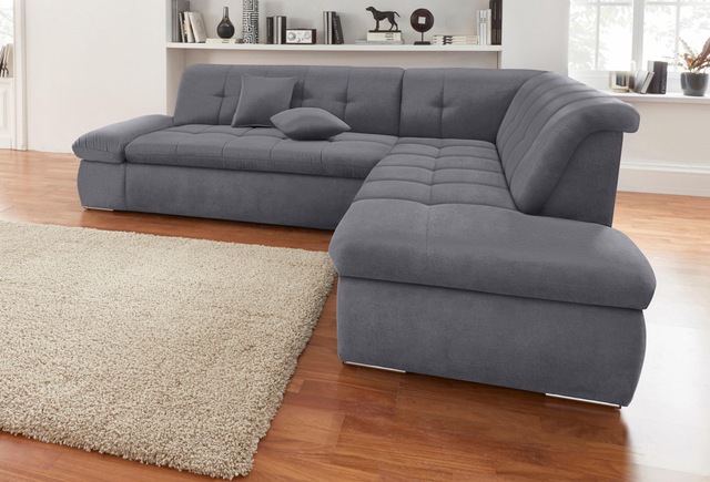 DOMO collection Ecksofa "NMoric incl. Zierkissen B/T/H: 273/216/80 cm L-For günstig online kaufen