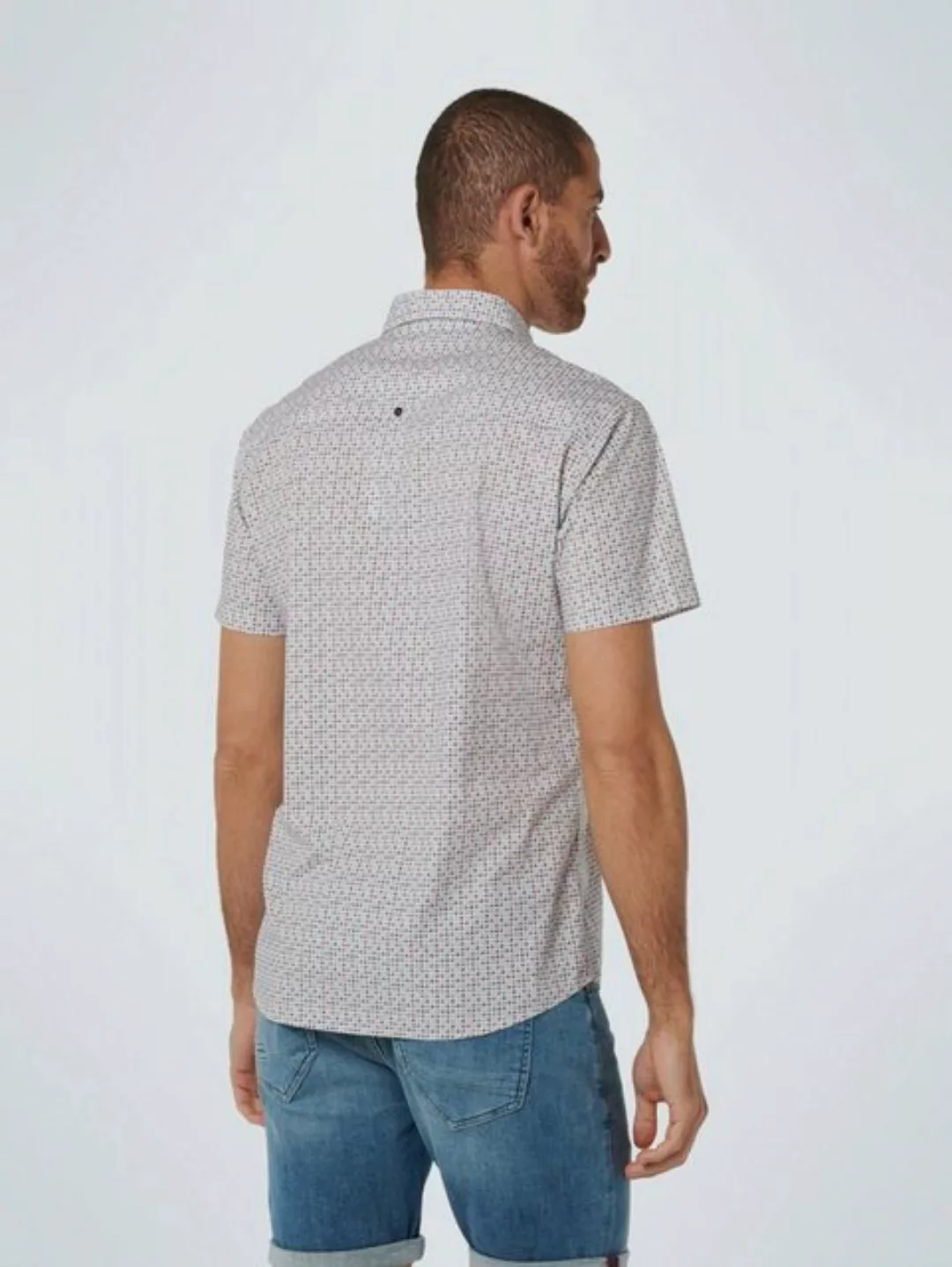 NO EXCESS Rundhalspullover Shirt Short Sleeve Allover Pri günstig online kaufen