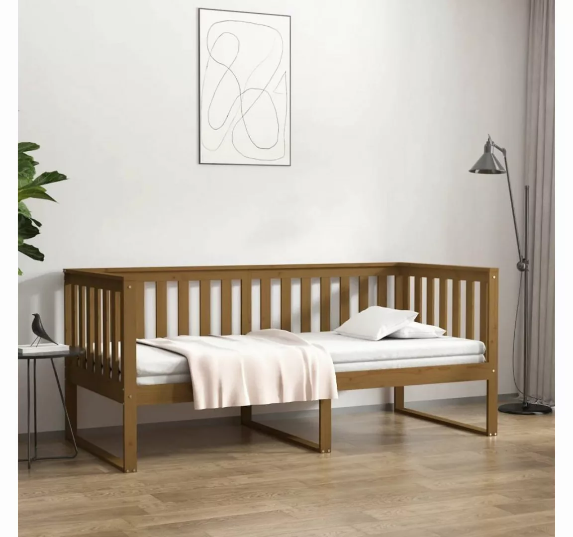 furnicato Bett Tagesbett Honigbraun 90x190 cm Massivholz Kiefer günstig online kaufen