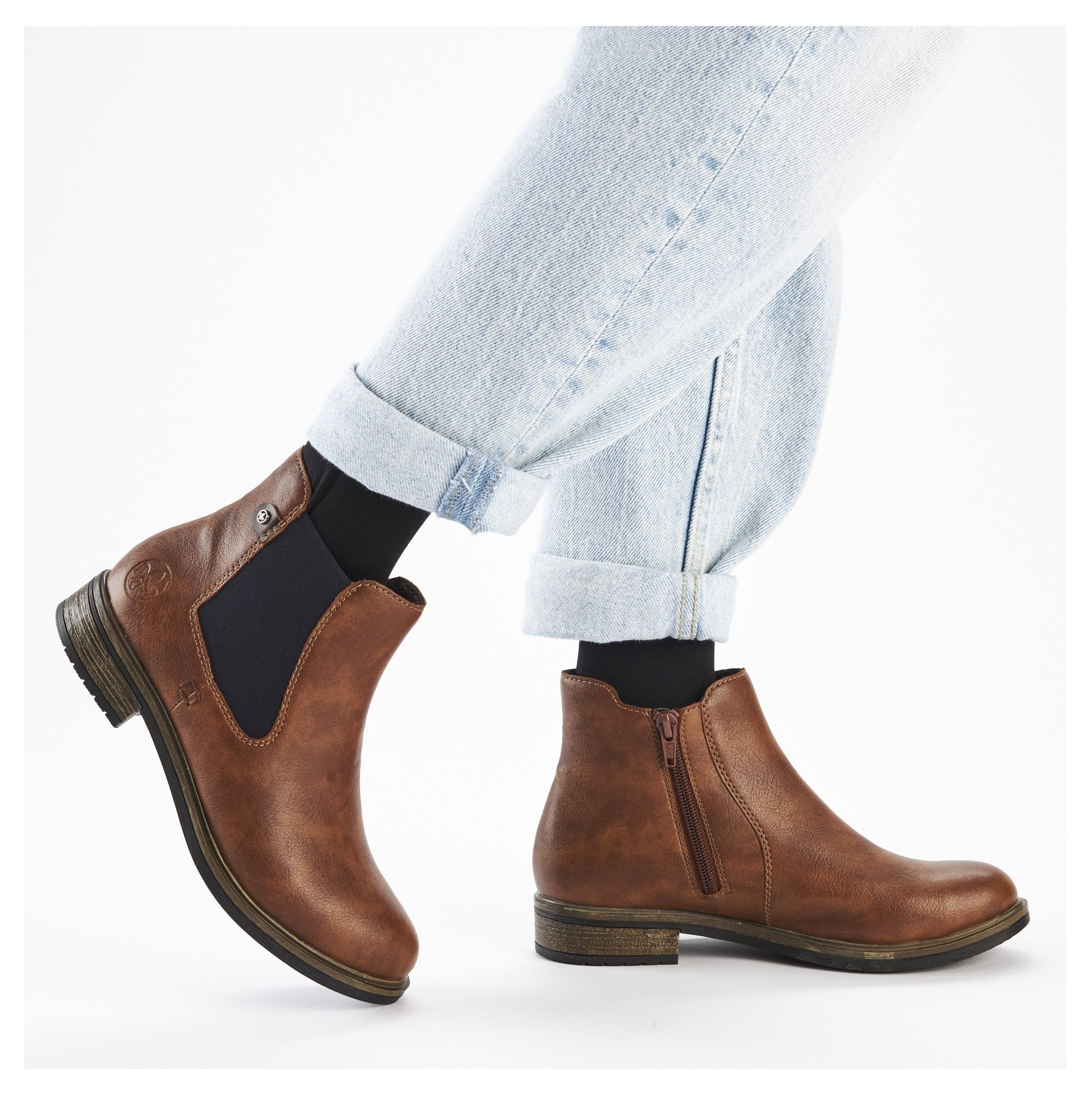 Rieker Chelseaboots, Schlupfboots, Stiefelette, Blockabsatz, mit günstig online kaufen