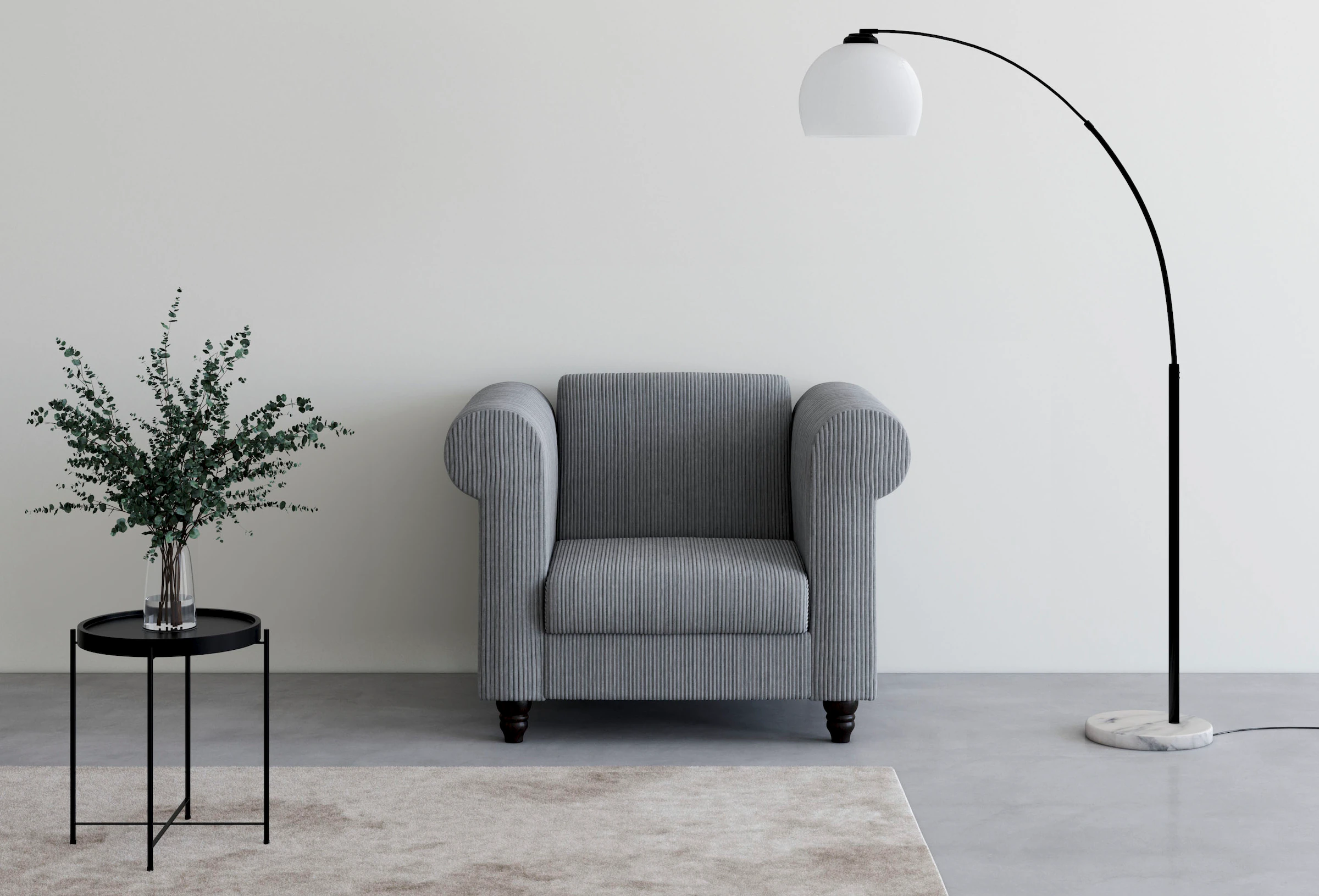 Dorel Home Chesterfield-Sessel "Felix II in Breit-Cord", mit Rückenlehne 3- günstig online kaufen