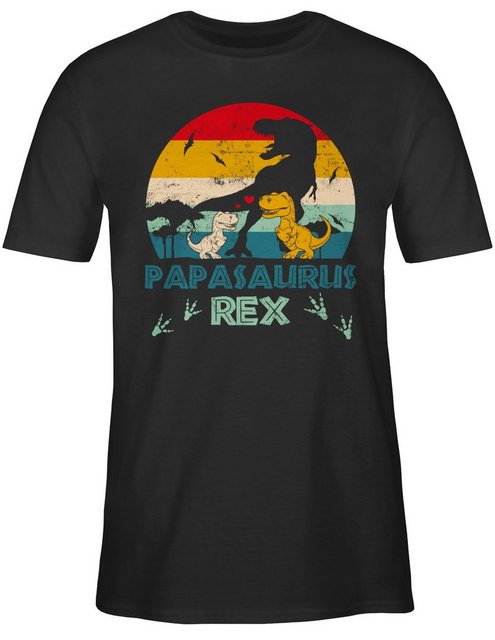 Shirtracer T-Shirt Papasaurus Rex - Papa Saurus Dino Geschenk Papi Bester V günstig online kaufen