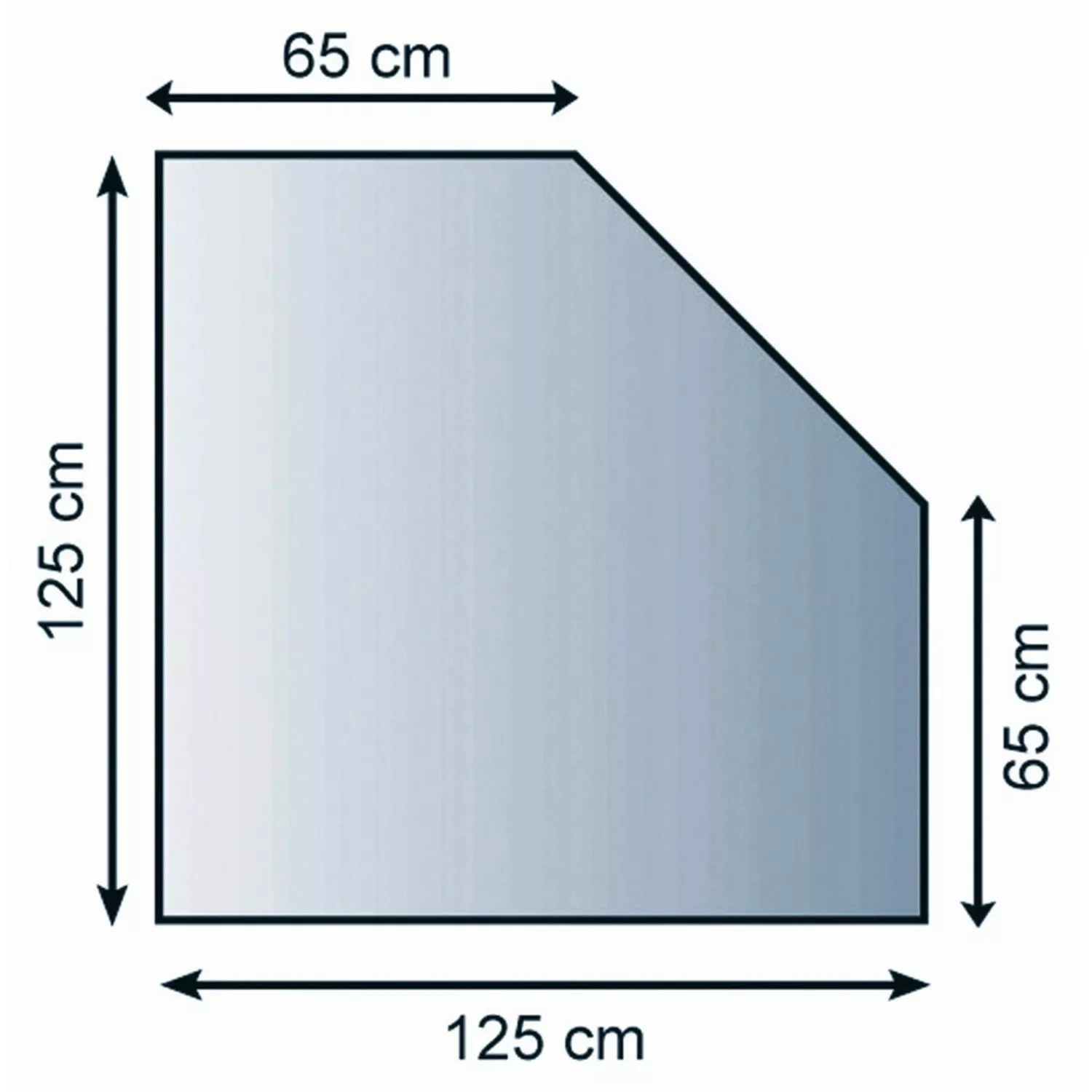 Lienbacher Funkenschutzplatte Glasbodenplatte 5-Eck  8mm Stärke günstig online kaufen