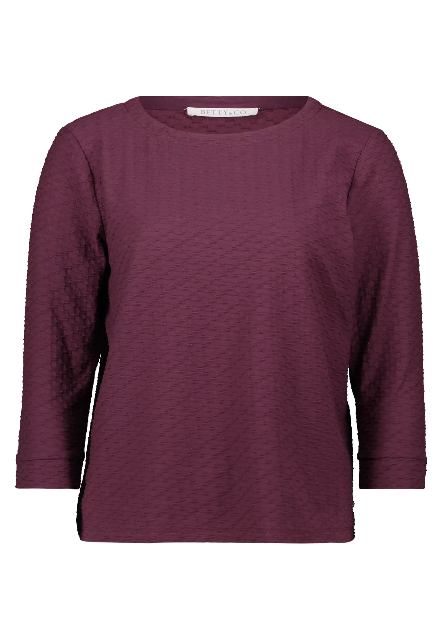 Betty&Co 3/4-Arm-Shirt "Betty & Co Damen Strukturshirt mit Rundhalsausschni günstig online kaufen