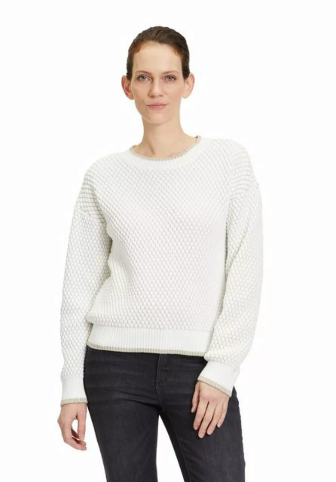 Betty&Co Strickpullover mit Struktur (1-tlg) Rippbündchen günstig online kaufen