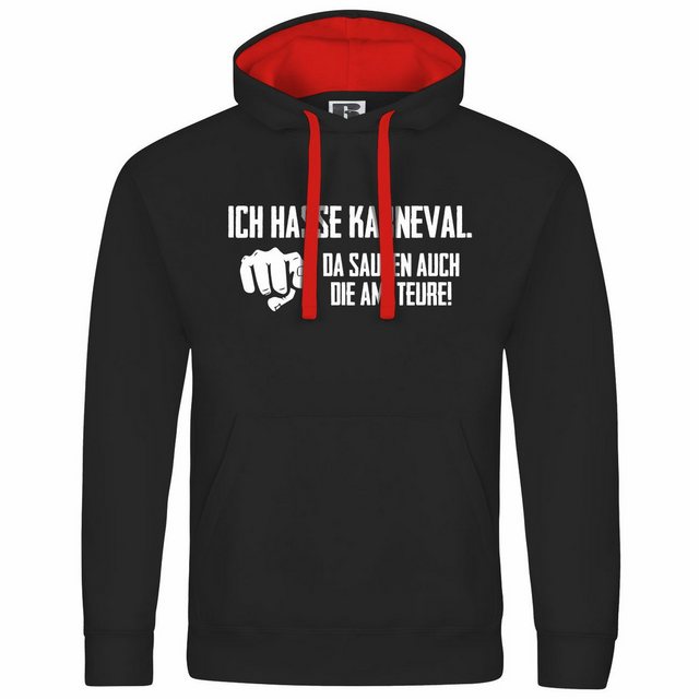 deinshirt Kapuzenpullover Herren Kapuzenpullover Ich hasse Karneval da sauf günstig online kaufen