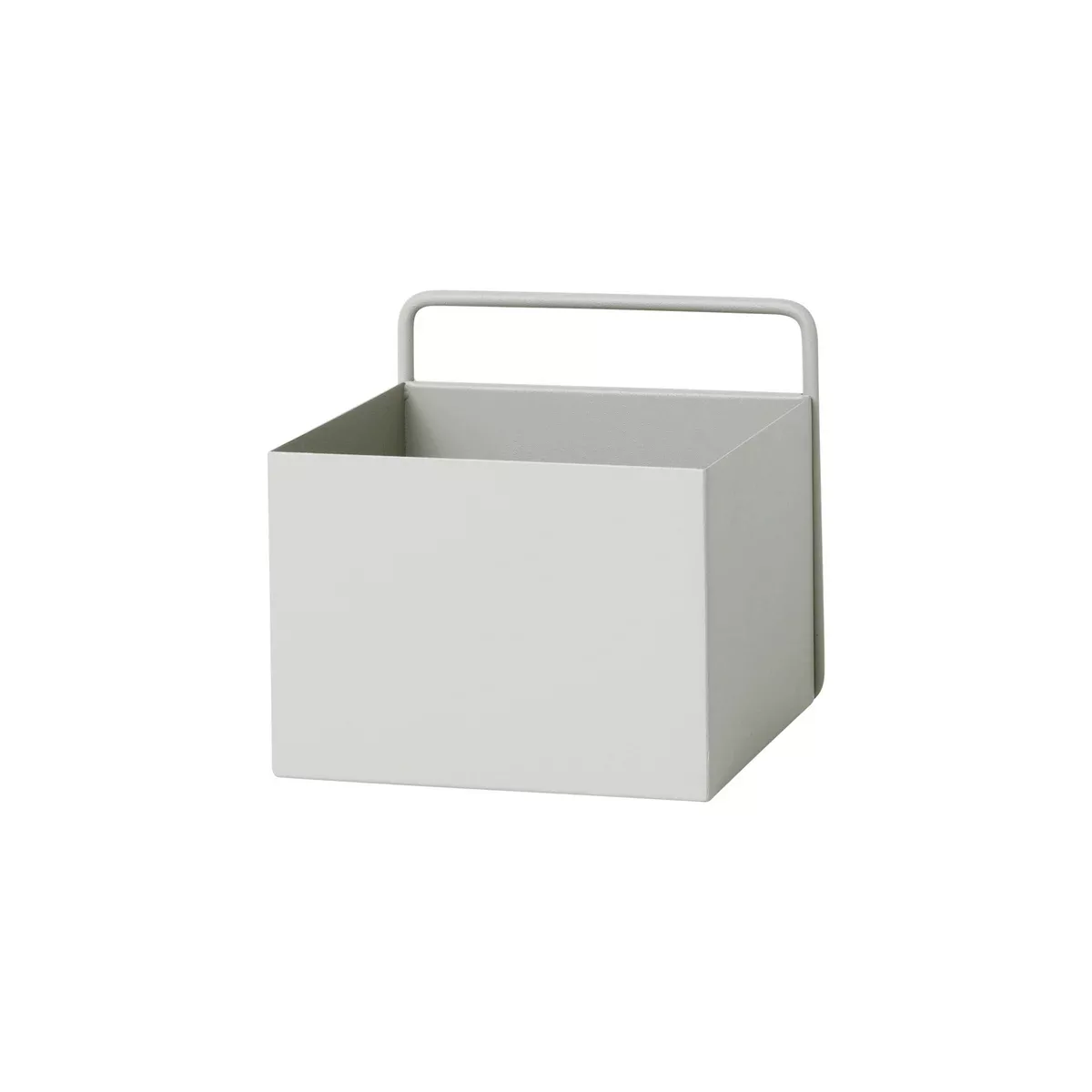 ferm LIVING - Wall Box Quadrat 14,6x14,6x15,6cm - hellgrau/pulverbeschichte günstig online kaufen