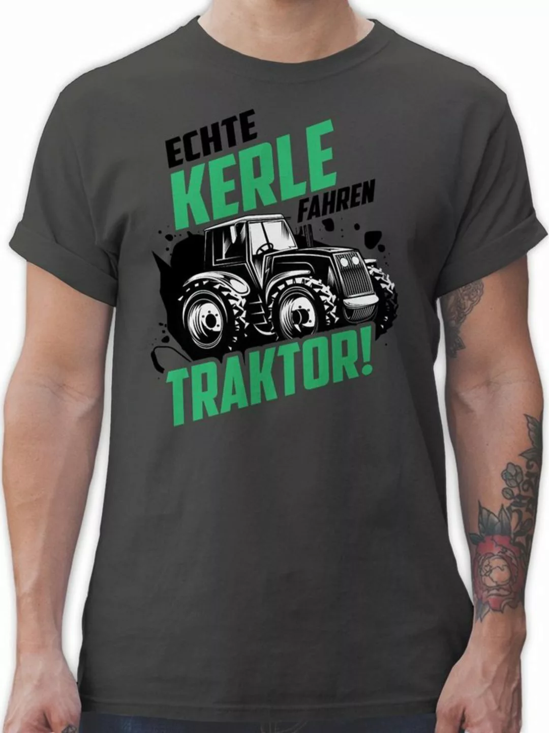 Shirtracer T-Shirt Echte Kerle fahren Traktor Trecker Landwirt Bauer Gesche günstig online kaufen