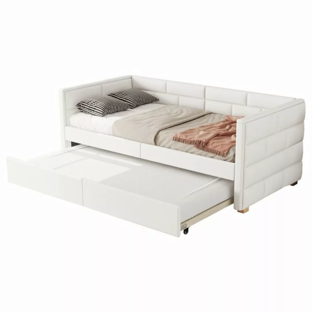 Rutaqian Einzelbett Schlafsofa Polsterbett 90×200cm mit ausziehbarem Bett, günstig online kaufen