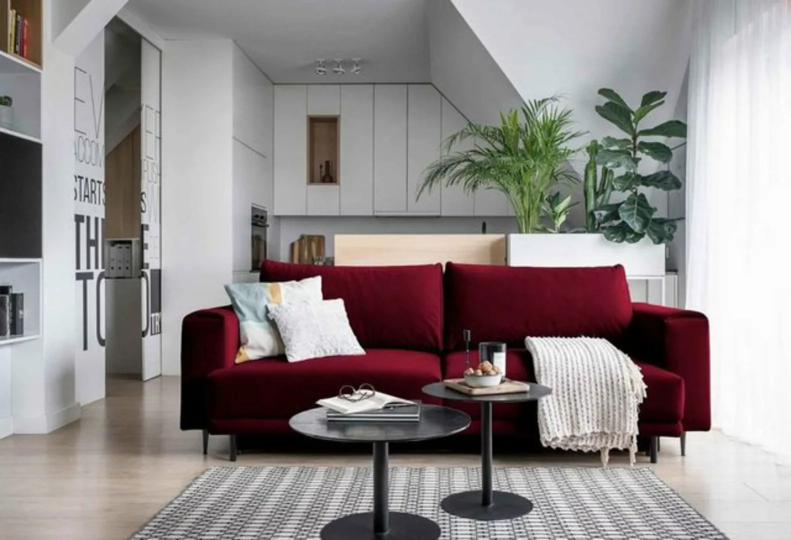 Luxusbetten24 Schlafsofa Designer 3er Sofa Diana, mit Schlaffunktion und St günstig online kaufen