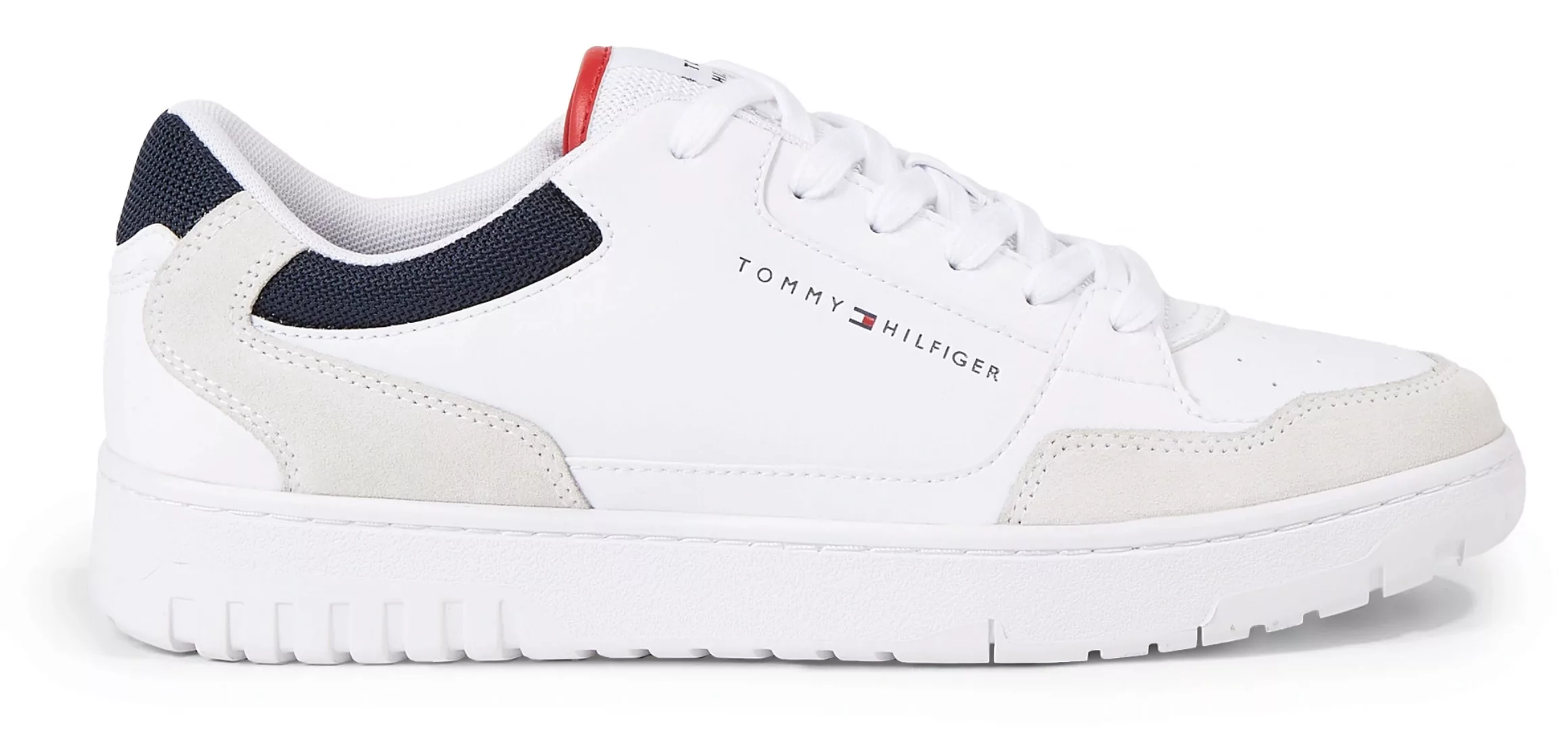 Tommy Hilfiger Sneaker "TH BASKET CORE LTH MIX ESS", mit Kontrastbesätzen, günstig online kaufen