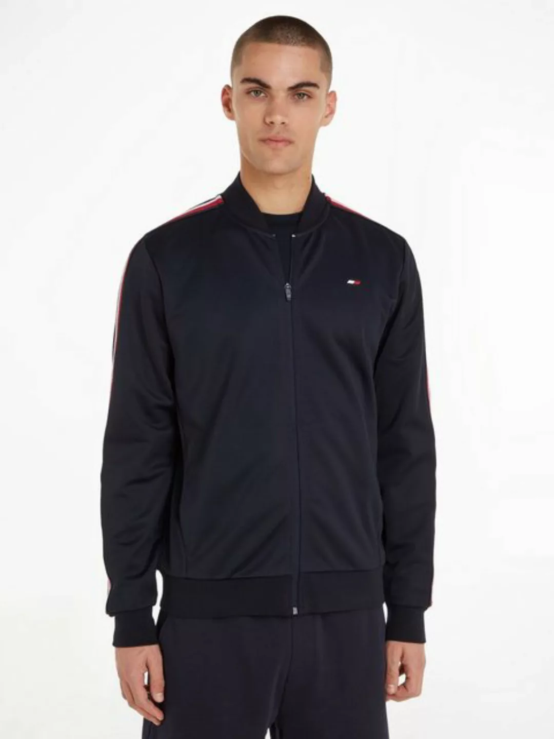 Tommy Hilfiger Sport Sweatjacke TRIM TAPE BASEBALL COLLAR günstig online kaufen