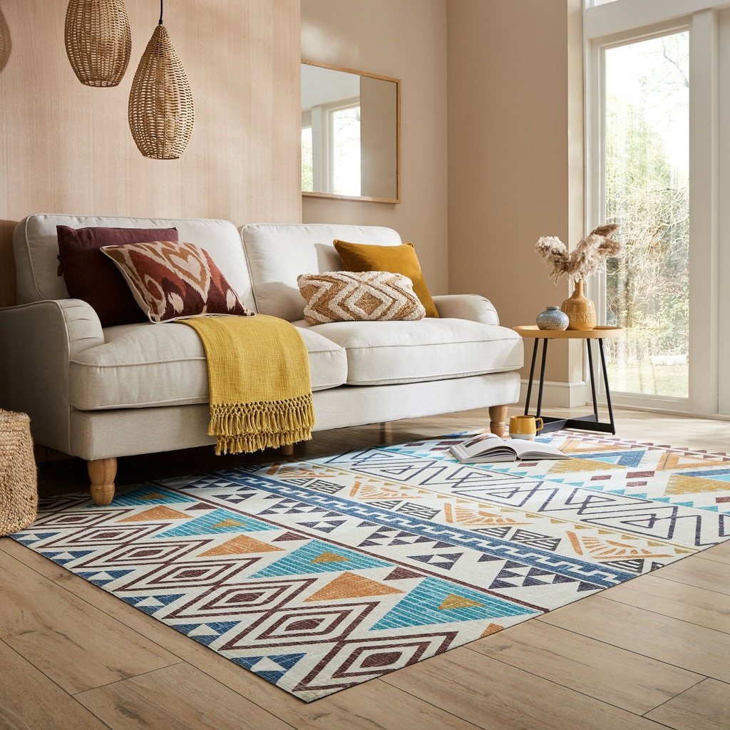 FLAIR RUGS Teppich »Lyle Aztec«, rechteckig, Lawson Kilim Washbarer Teppich günstig online kaufen