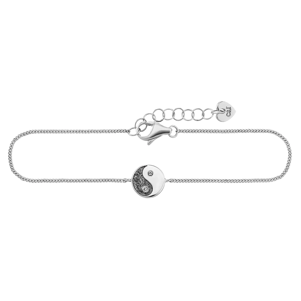 CAÏ Armband "925/- Sterling Silber rhodiniert Zirkonia Yin Yang" günstig online kaufen