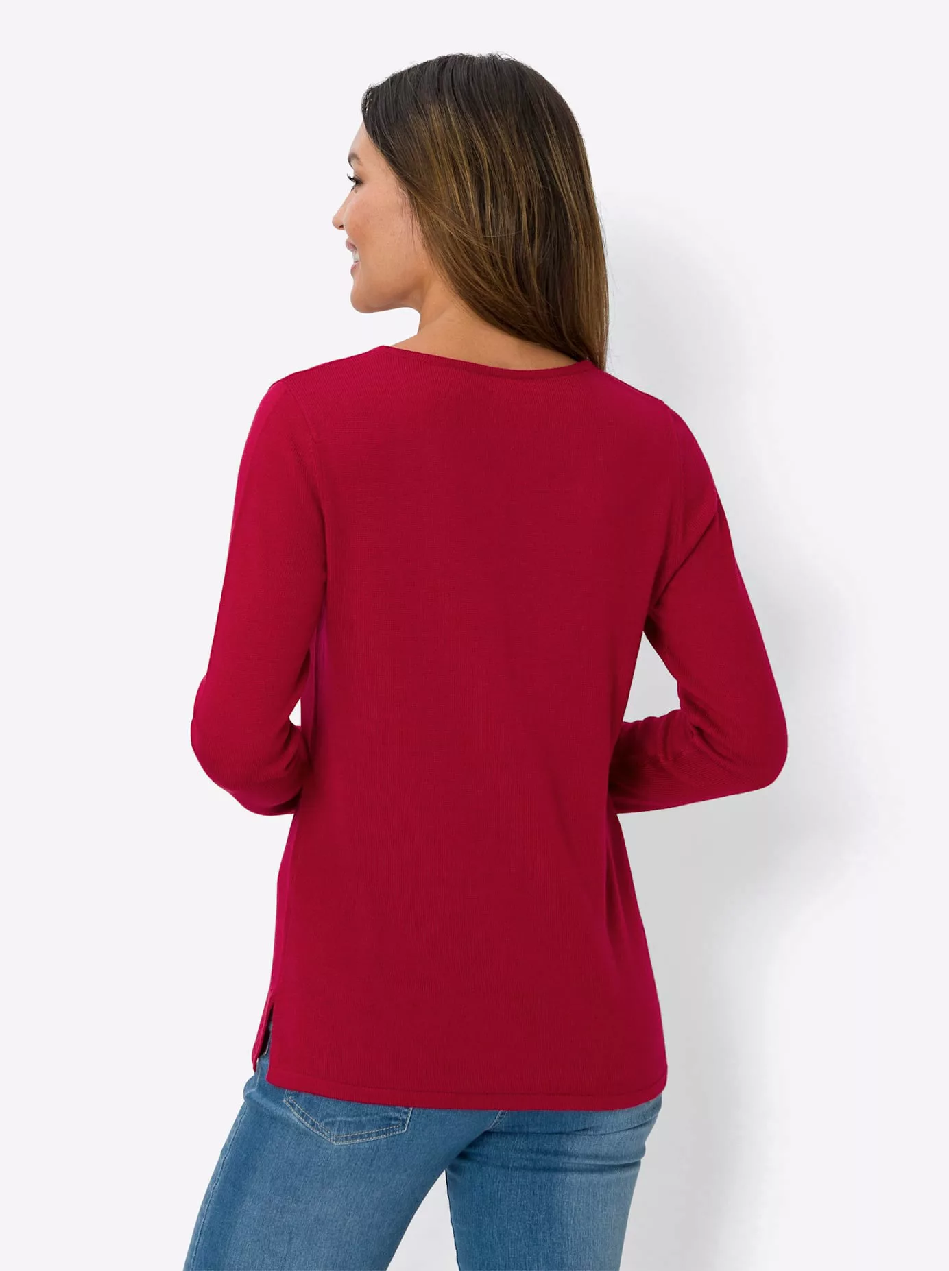 Classic Basics V-Ausschnitt-Pullover "Langarm-Pullover" günstig online kaufen