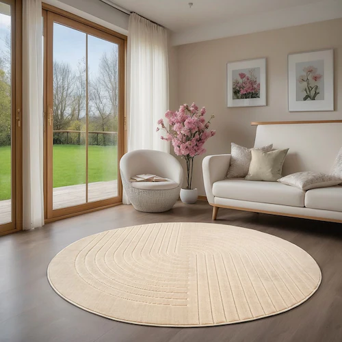 the carpet Teppich »Parma«, rund, 10 mm Höhe, moderne Wohnzimmer Teppich Ou günstig online kaufen