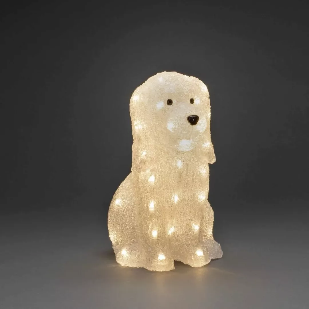 KONSTSMIDE LED Dekofigur »Acryl Hund sitzend, Weihnachtsdeko aussen«, 40 wa günstig online kaufen