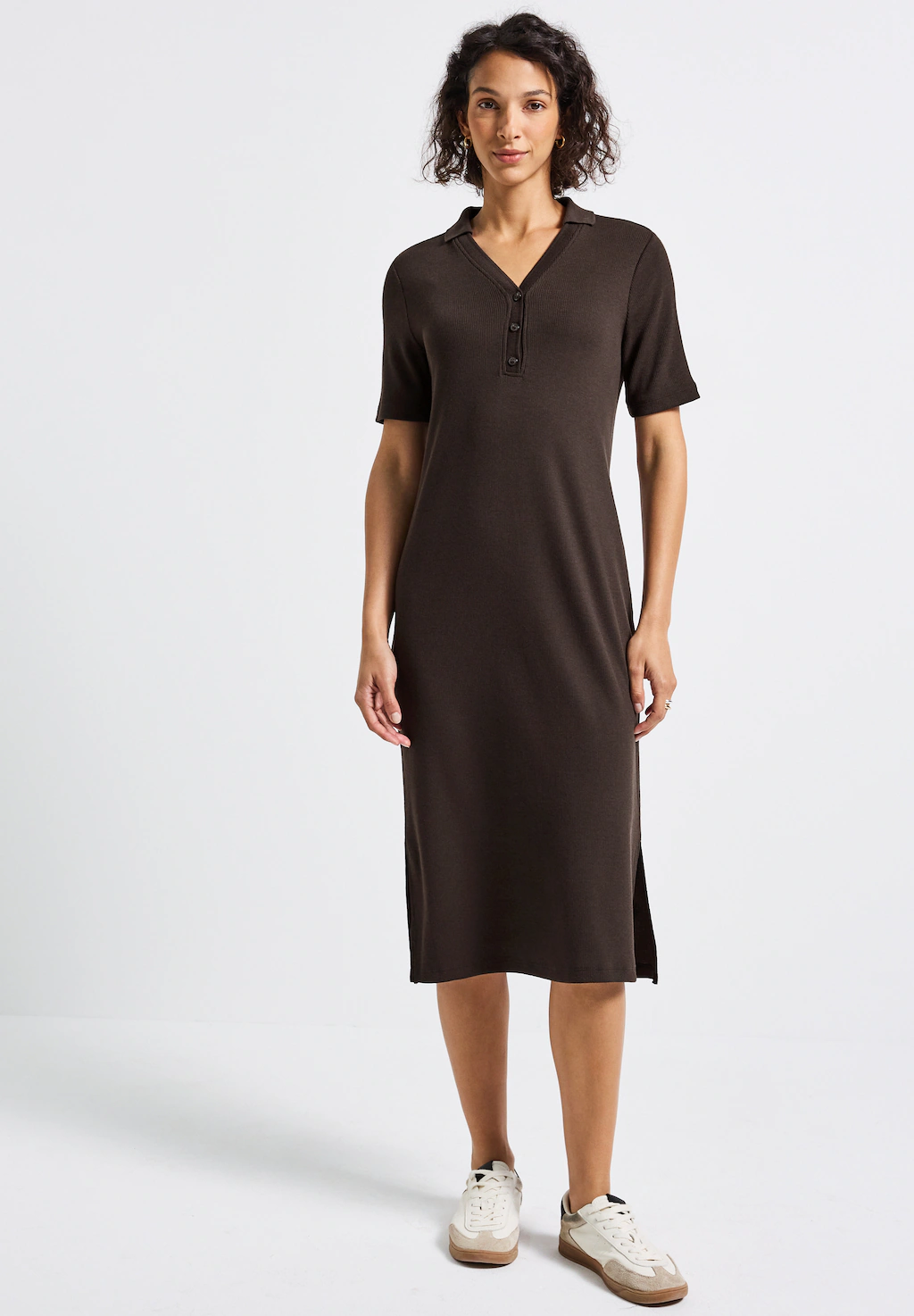 STREET ONE Midikleid, in Unifarbe günstig online kaufen