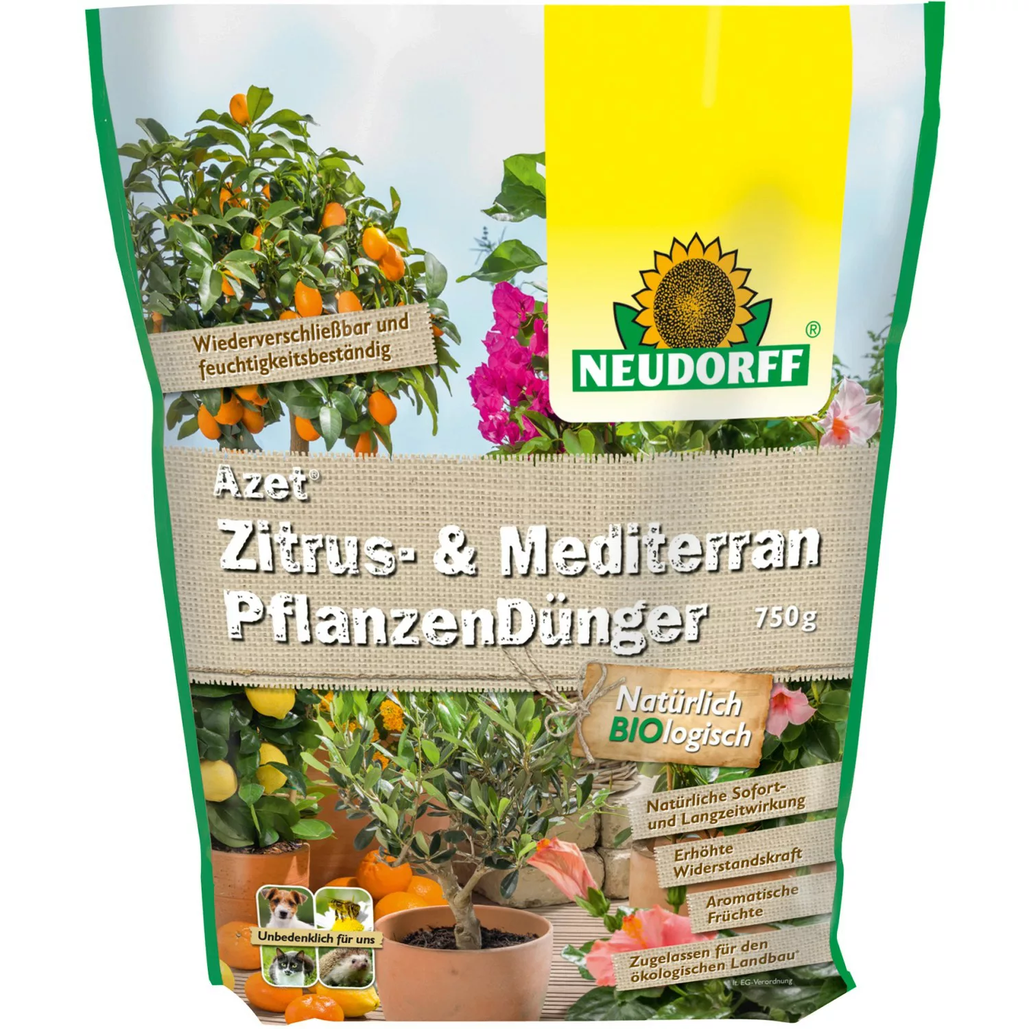 Neudorff Azet Zitrus- und Mediterran Pflanzen-Dünger 750 g günstig online kaufen