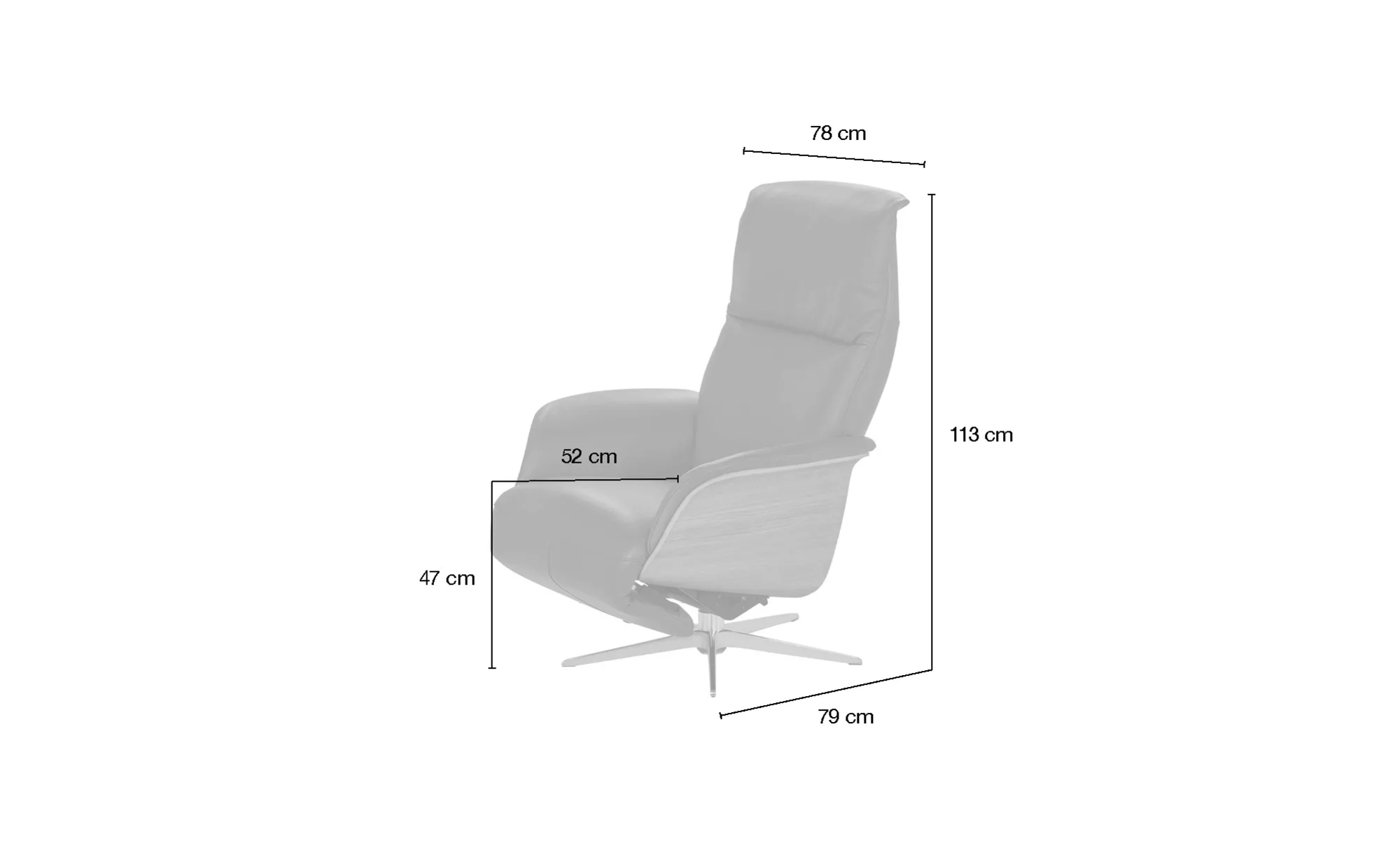 Nils Olsen Relaxsessel Leder / Kunstleder Frederik ¦ braun ¦ Maße (cm): B: günstig online kaufen