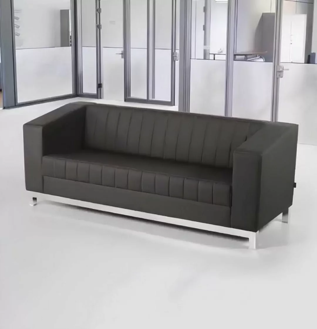 Xlmoebel Sofa Exklusive Schwarze Dreisitzer-Polstercouch für ein modernes, günstig online kaufen