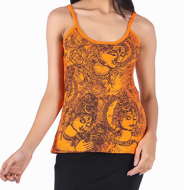 Guru-Shop T-Shirt Yoga Top Shiva - orange Festival, Ethno Style, alternativ günstig online kaufen