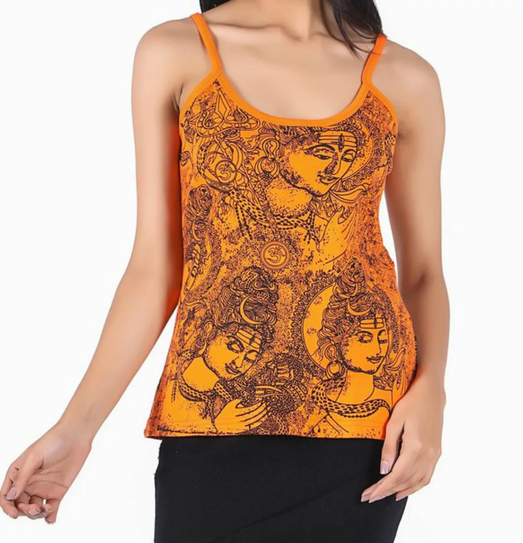 Guru-Shop T-Shirt Yoga Top Shiva - orange alternative Bekleidung, Festival, günstig online kaufen