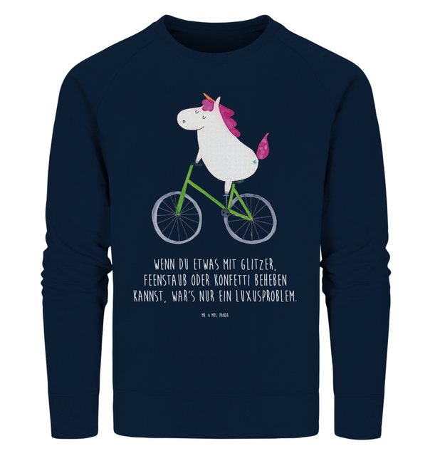 Mr. & Mrs. Panda Longpullover Größe XXL Einhorn Radfahrer - French Navy - G günstig online kaufen