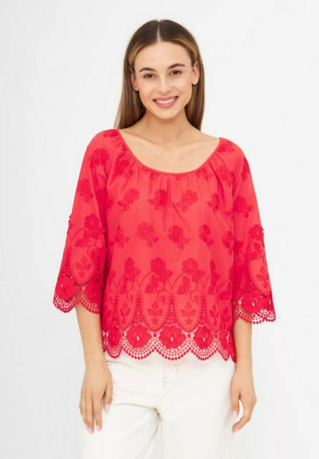 Tooche Blusentop Key West Elegante Bluse mit Blumenmotiv günstig online kaufen