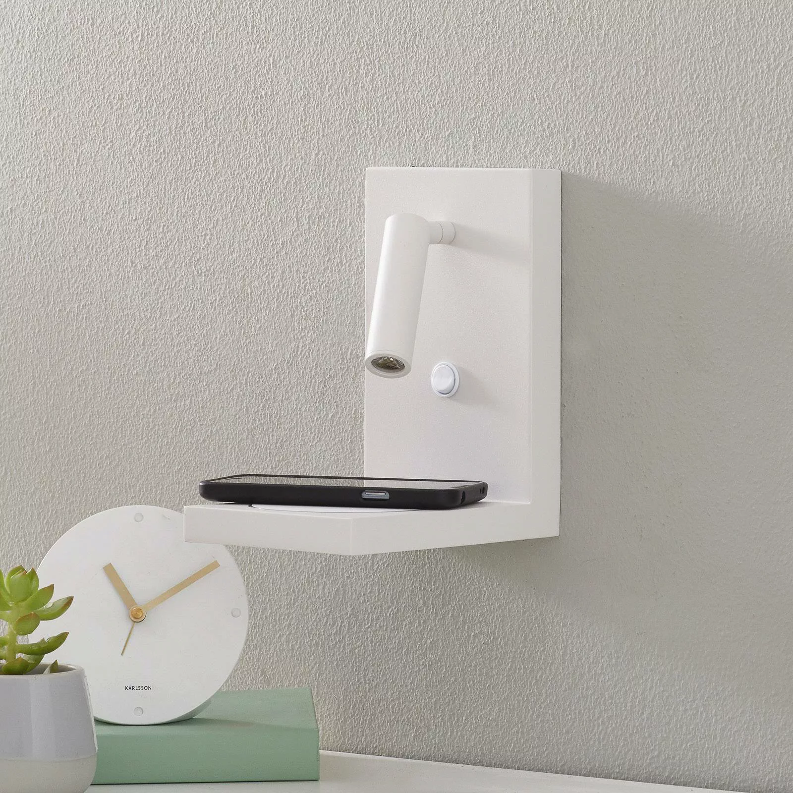LED-Wandleuchte Zanzibar mit Leselicht, weiß günstig online kaufen