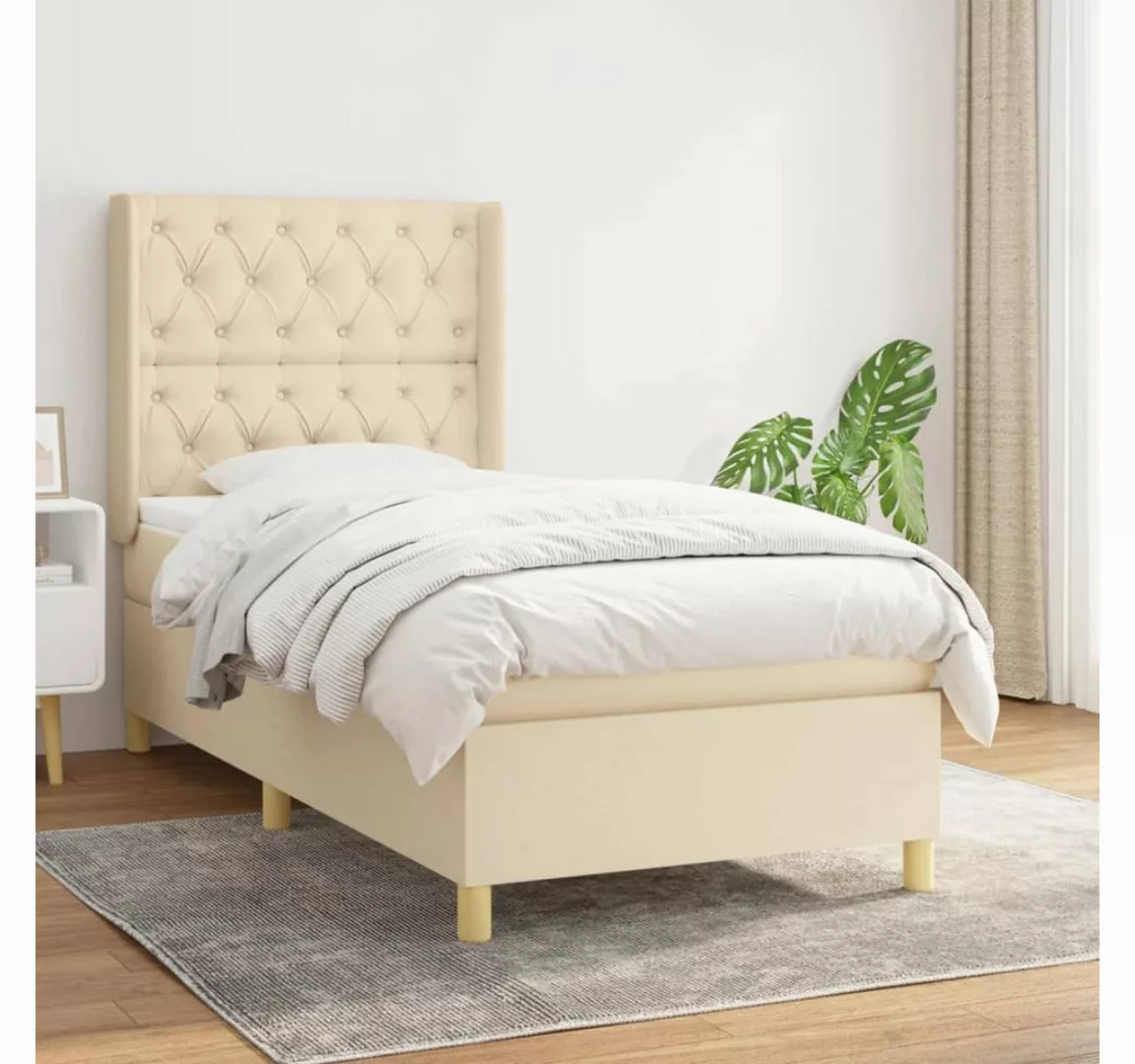 vidaXL Boxspringbett Bett Boxspringbett mit Matratze & Topper Stoff verschi günstig online kaufen