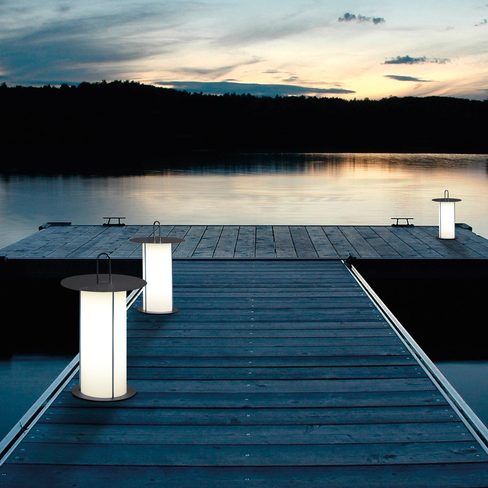 Modo Luce Diogene LED-Terrassenleuchte Akku grafit günstig online kaufen