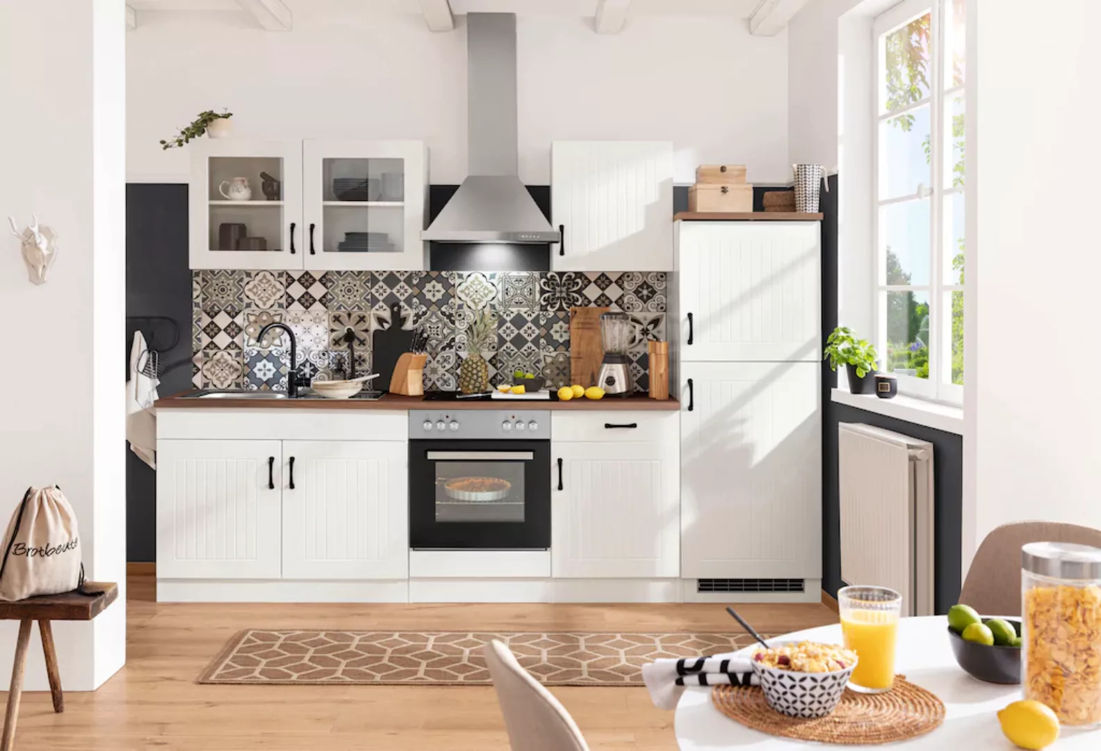 HELD MÖBEL Küchenzeile "Athen", mit E-Geräten, Breite 270 cm günstig online kaufen
