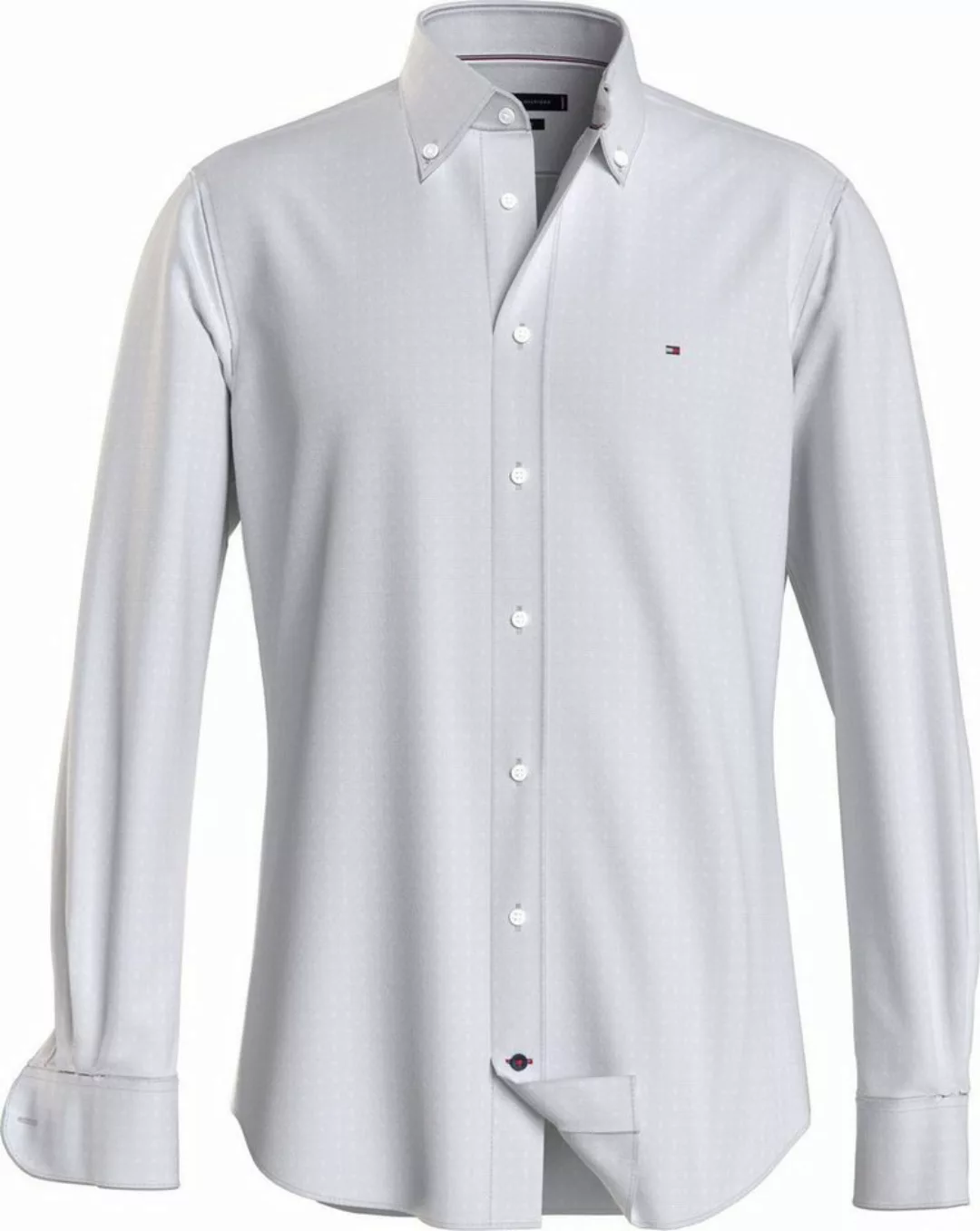 Tommy Hilfiger Langarmhemd CL W-OXFORD DOBBY RF SHIRT mit dezenter Labelfla günstig online kaufen