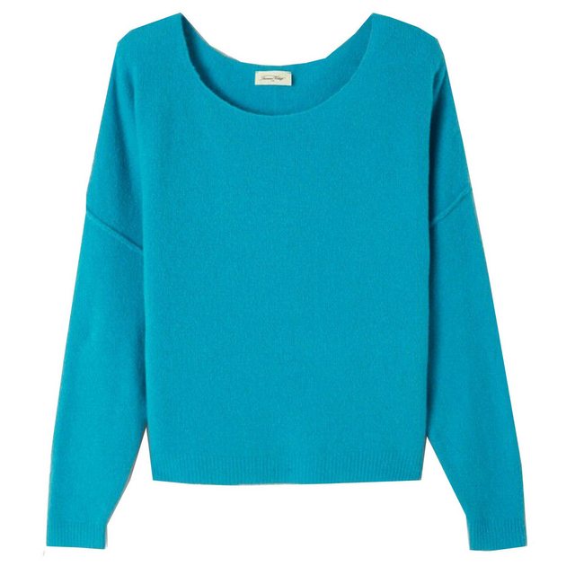 American Vintage Strickpullover Pullover DAMSVILLE mit Wolle in Blau günstig online kaufen