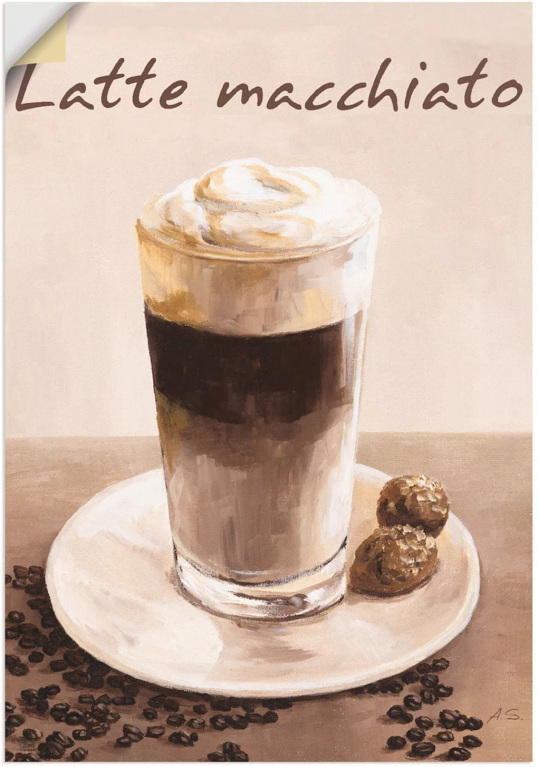 Artland Wandbild »Latte Macchiato - Kaffee«, Kaffee Bilder, (1 St.) günstig online kaufen