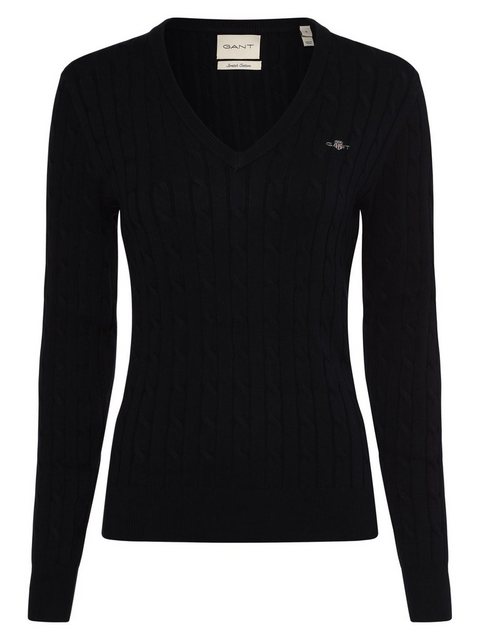 Gant Sweater "Strickpullover STRETCH COTTON CABLE V-NECK" günstig online kaufen