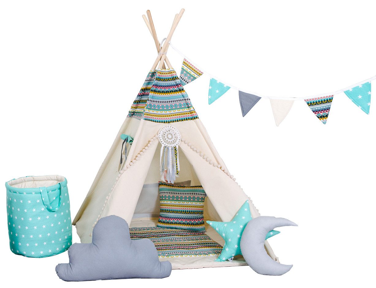 Rainbow Kids Tipi-Zelt Kinderzelt Spielzelt Teepee günstig online kaufen
