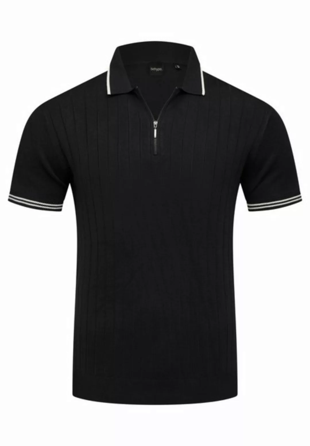 behype Poloshirt "ZIP KNIT-POLO", mit Reißverschluss günstig online kaufen