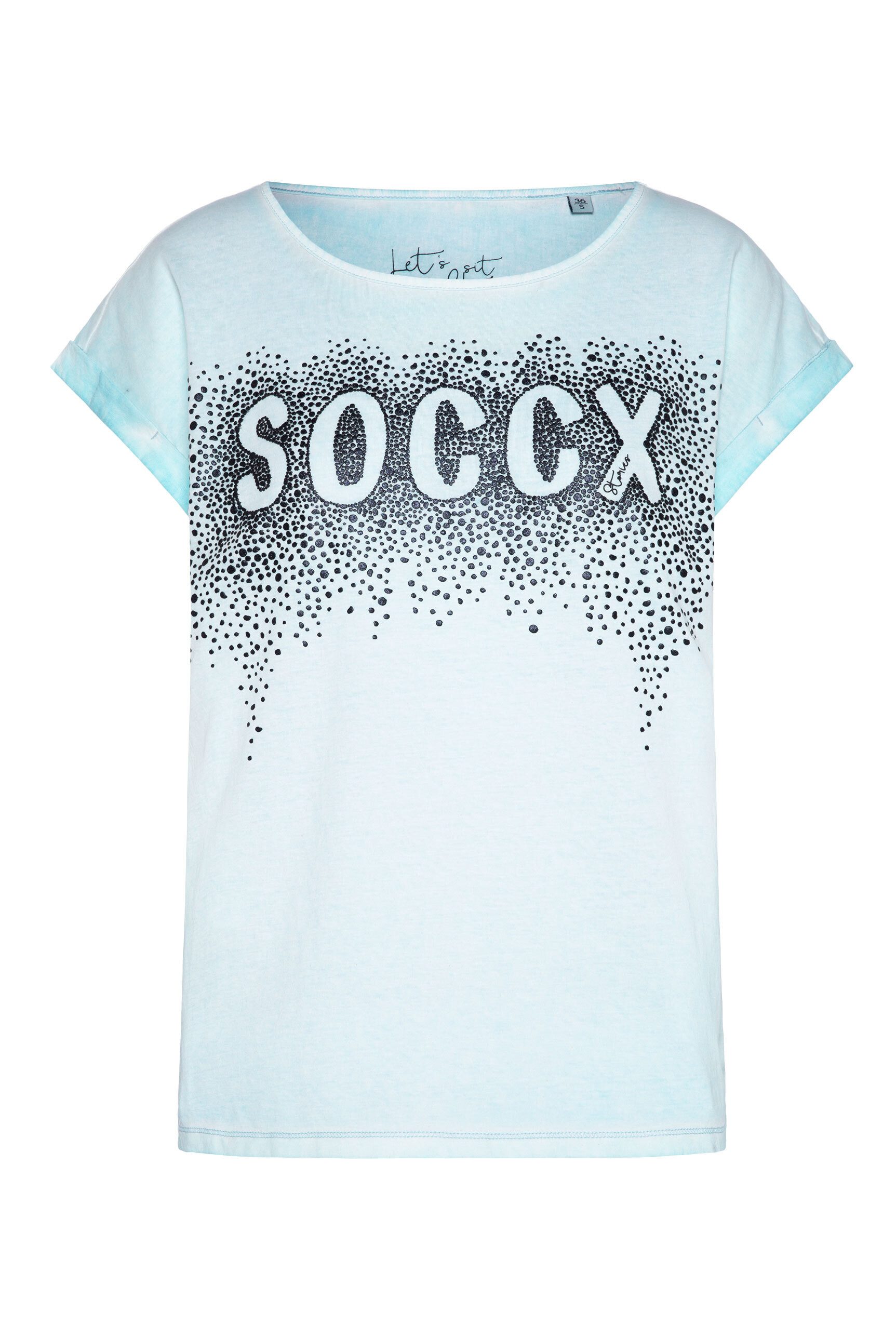 SOCCX Rundhalsshirt, mit überschnittenen Schultern günstig online kaufen