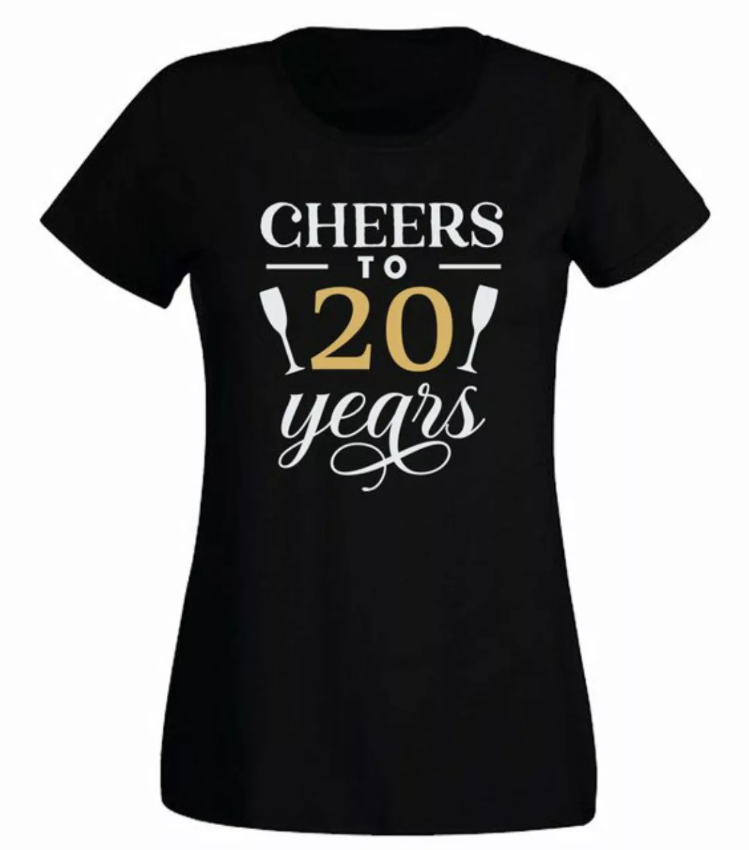 G-graphics T-Shirt Cheers to -20- years Slim-fit Damen T-Shirt mit Motiv zu günstig online kaufen