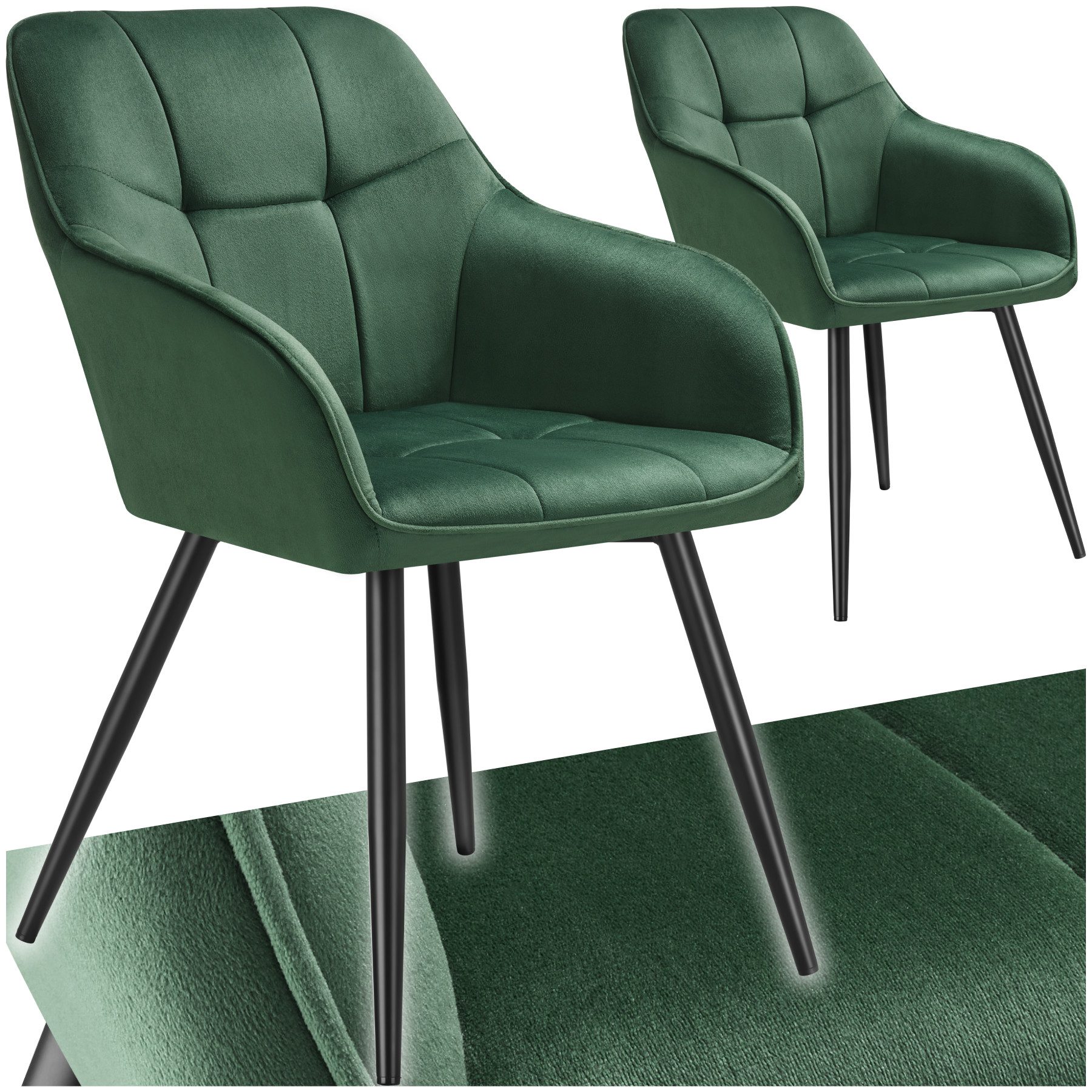 tectake Esszimmerstuhl Marilyn (Set., 2 St), günstig online kaufen