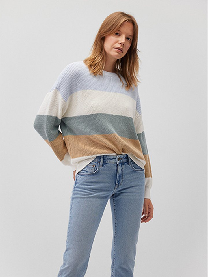 Mavi Longpullover Pullover Loose Fit Langarm Rundhals Weich 7979 in Blau günstig online kaufen