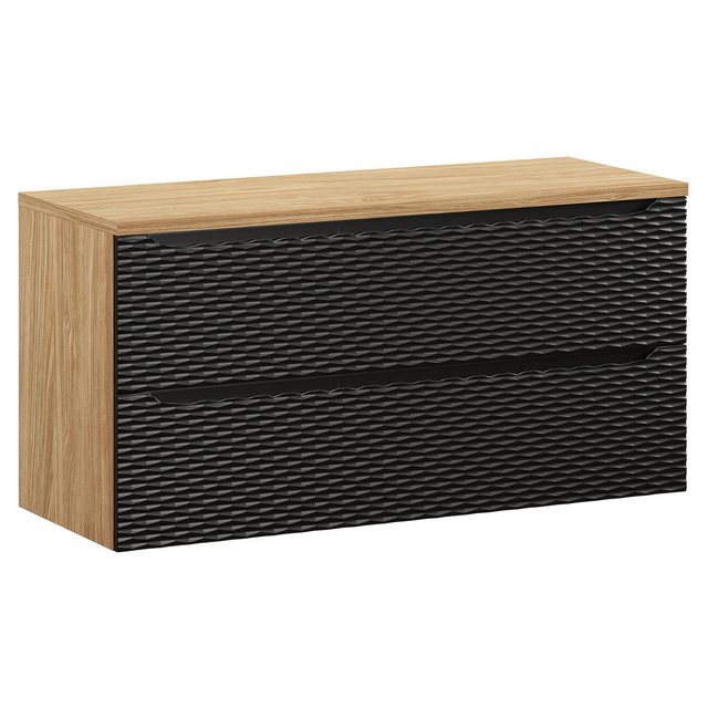 Lomadox Waschbeckenschrank OLUO-56-BLACK Waschtischunterschrank, 120cm, Eic günstig online kaufen