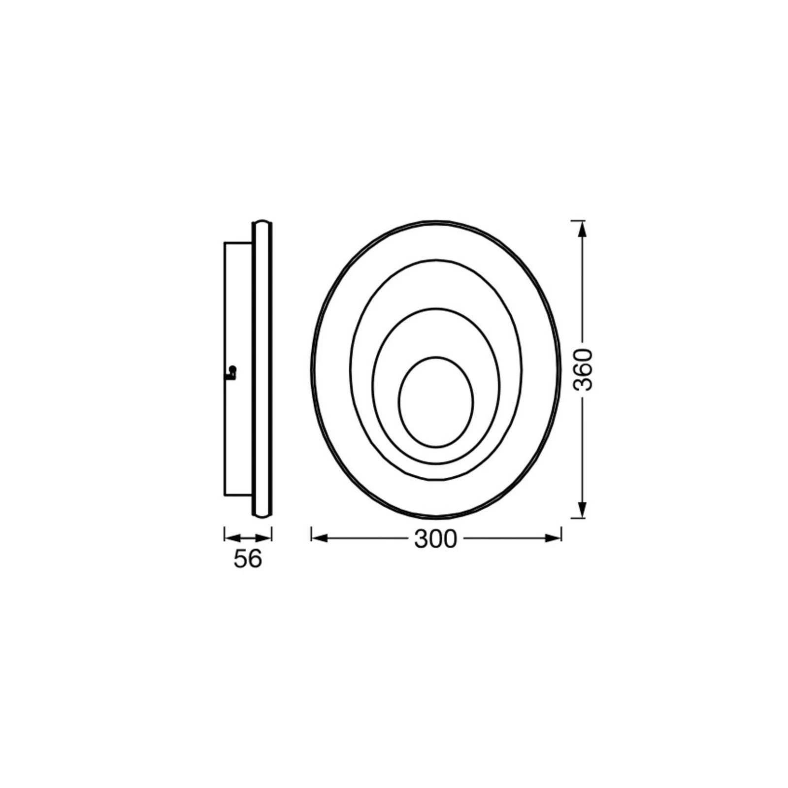 OSRAM LED-Deckenleuchte ORBIS SPIRAL OVAL, Ø 36 cm weiß 27 W günstig online kaufen